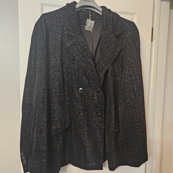 BloomChic Jackets & Blazers - Lurex Double Breasted Patched Pocket Blazer